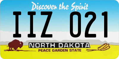 ND license plate IIZ021