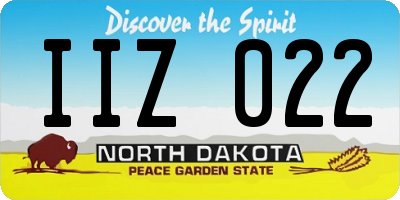 ND license plate IIZ022