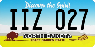 ND license plate IIZ027