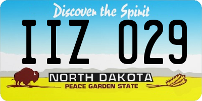 ND license plate IIZ029