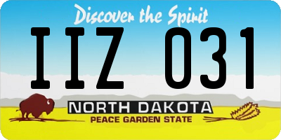ND license plate IIZ031