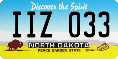 ND license plate IIZ033