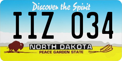 ND license plate IIZ034
