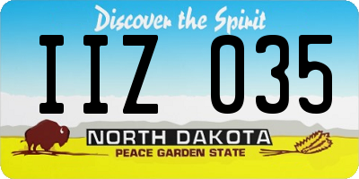 ND license plate IIZ035