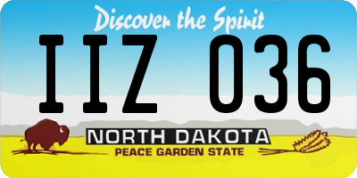 ND license plate IIZ036