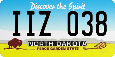 ND license plate IIZ038