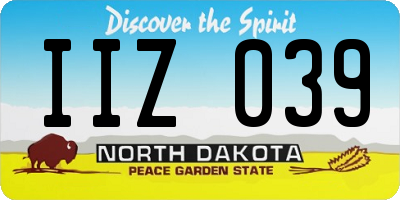 ND license plate IIZ039