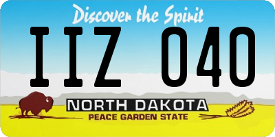 ND license plate IIZ040