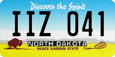 ND license plate IIZ041