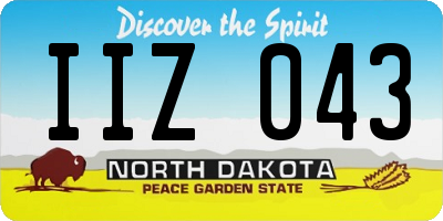 ND license plate IIZ043