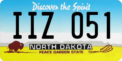 ND license plate IIZ051