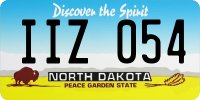 ND license plate IIZ054