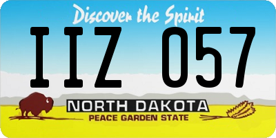 ND license plate IIZ057