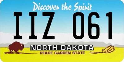 ND license plate IIZ061