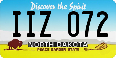ND license plate IIZ072