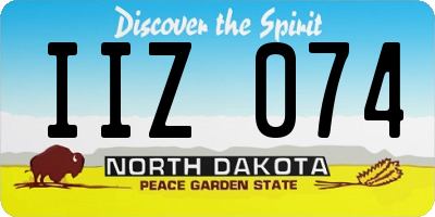 ND license plate IIZ074