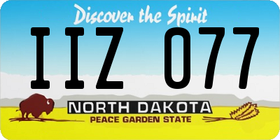 ND license plate IIZ077