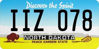 ND license plate IIZ078