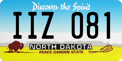 ND license plate IIZ081