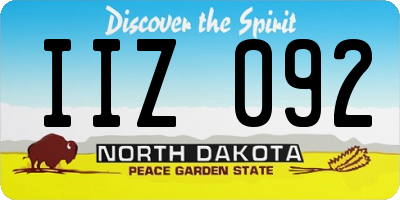 ND license plate IIZ092