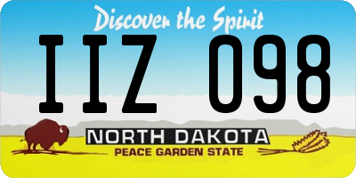 ND license plate IIZ098