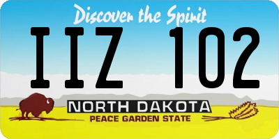 ND license plate IIZ102