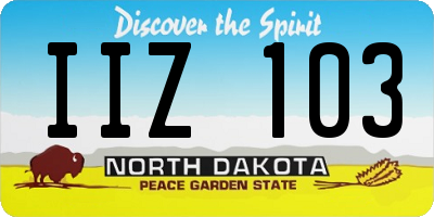 ND license plate IIZ103