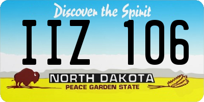 ND license plate IIZ106