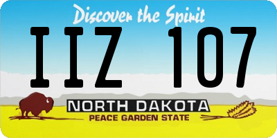 ND license plate IIZ107