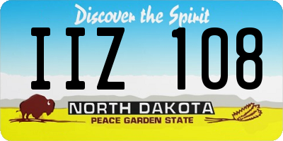ND license plate IIZ108
