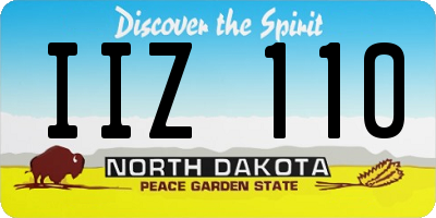 ND license plate IIZ110