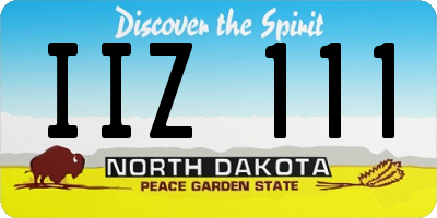 ND license plate IIZ111