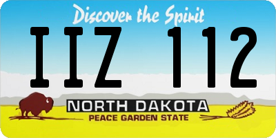 ND license plate IIZ112