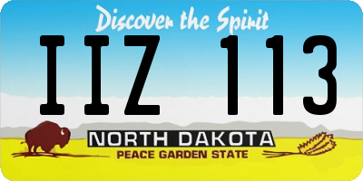 ND license plate IIZ113
