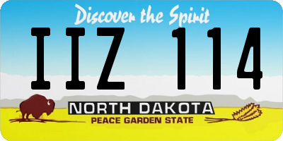 ND license plate IIZ114