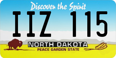 ND license plate IIZ115