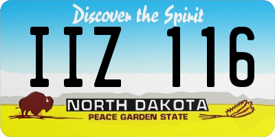 ND license plate IIZ116