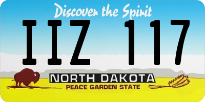 ND license plate IIZ117