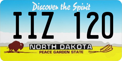 ND license plate IIZ120