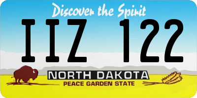 ND license plate IIZ122