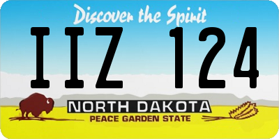 ND license plate IIZ124