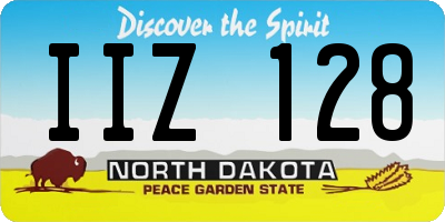 ND license plate IIZ128