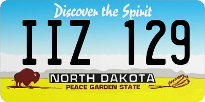 ND license plate IIZ129