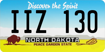 ND license plate IIZ130