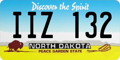 ND license plate IIZ132
