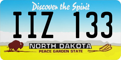 ND license plate IIZ133