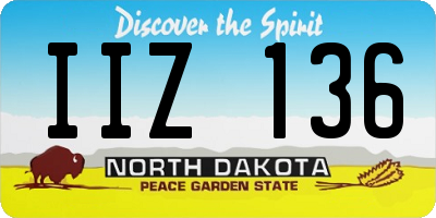 ND license plate IIZ136