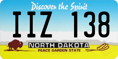 ND license plate IIZ138