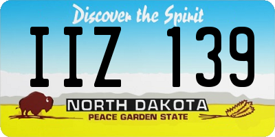 ND license plate IIZ139