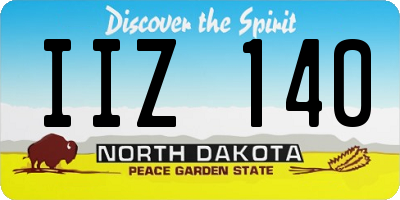 ND license plate IIZ140